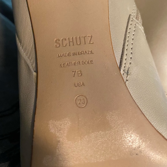 New Schutz Mikki Up Leather Boot in Oyster Size 7 - Picture 7 of 13